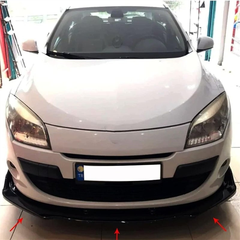 Wivplex 3 Pcs Front Bumper Lip Spoiler Kit for Renault Megane 3 - Image 3