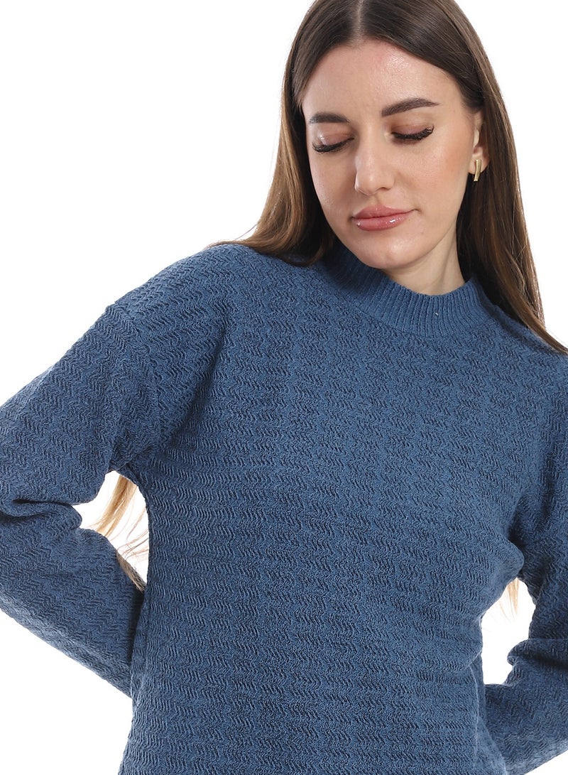 سيزار بلوفر صوف حريمي سادة نصف رقبة وتصميمات متعددة - Image 5