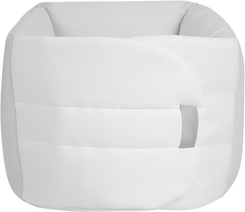 Grayish White Lumbar Support Pillow, Ergonomic Waist Pillow for Sleeping, Contoured 360° Hugging Design, Polyester & Foam Back Support for Side Sleepers - Image 1