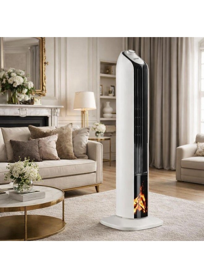 مدفأة عمودية بلهب ثلاثي الأبعاد، بقوة 2000 واط، و3 إعدادات للحرارة - Image 1