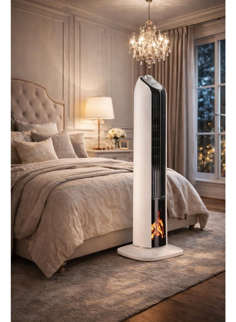 مدفأة عمودية بلهب ثلاثي الأبعاد، بقوة 2000 واط، و3 إعدادات للحرارة - Image 4