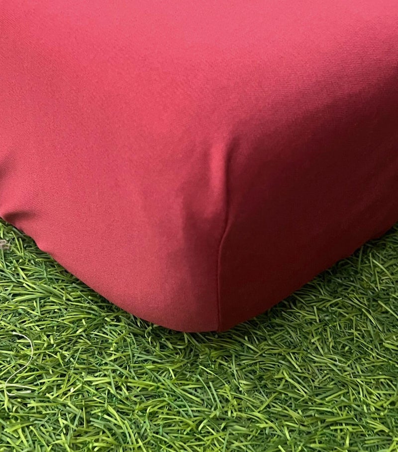 FABANE Sofa Seat Covers – Stretchable Sofa Cover for Wooden Sofa Set | Seat & Back Slipcovers Pack of 10 (Solid Maroon) - Image 2