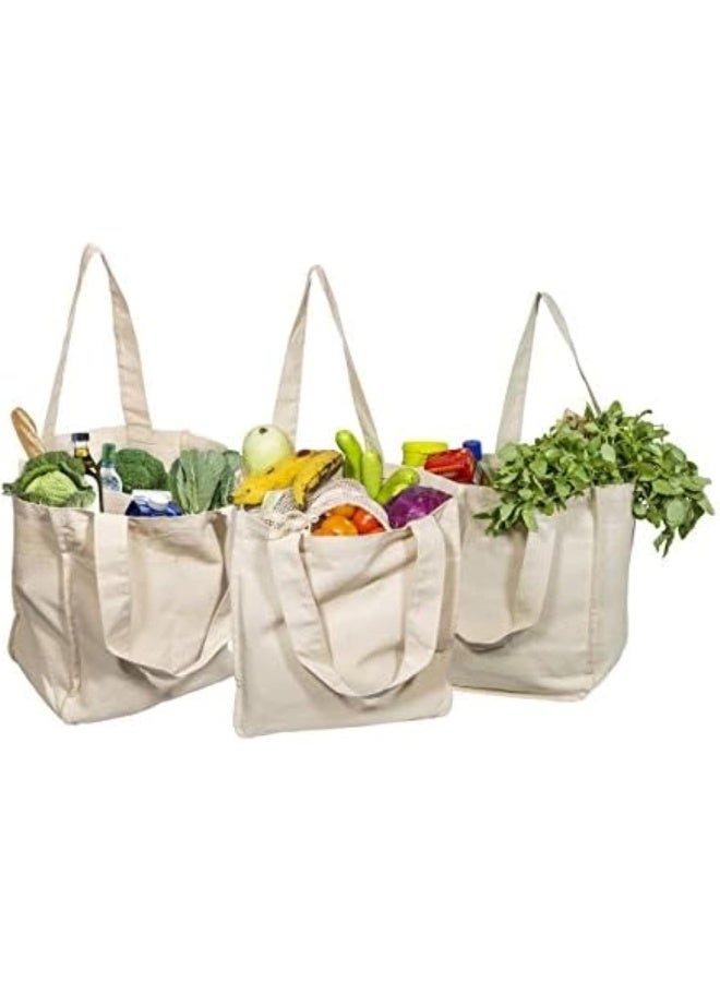 HASANAT ESSENTIALS Hasanat Essentials Reusable Shopping Tote Bag Set  - Image 5