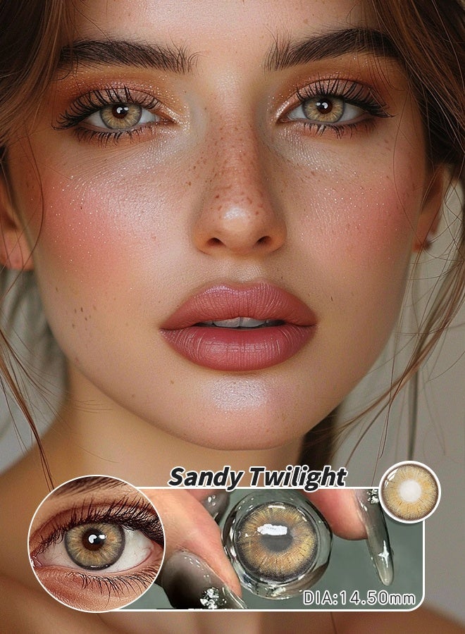 FreshLady 2026عدسات عيون Colored Contact Lenses Sandy Twilight 14.50mm Yearly Disposable for Daily Wear - Image 1