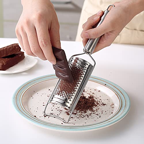 Tongjude Stainless Steel Cheese Grater Set, Set of 5 Kitchen Grater & Peeler & Slicer, Lemon Zester with Cleaning Brush for Vegetable, Fruit, Chocolate - Image 3