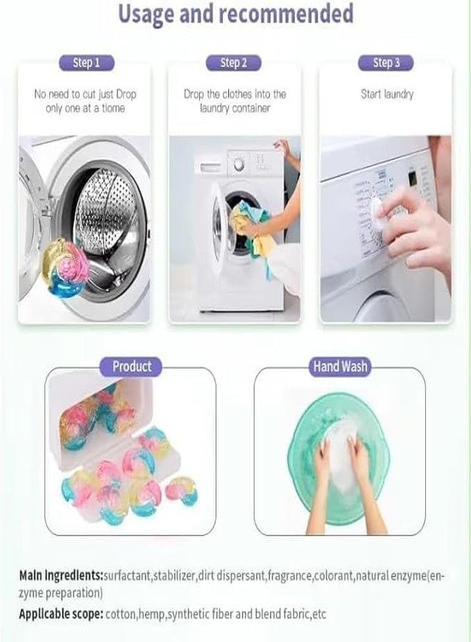 JAMBUVANTI 15Pack, 5-in-1 Laundry Pods with Scented Beads - Detergent, Fabric Softener, Color Protection & Odor Removal - Long-Lasting Freshness Laundry Detergent Capsules for All Fabrics. - Image 4