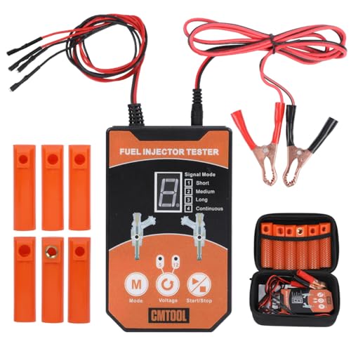 CMTOOL Fuel Injector Tester and Cleaner Tool Kit, Upgraded 6 Cleaning Adapters & 8 Pulse Modes, DIY Tool, Car Fuel Injector Cleaner Kit, 5V/12V Output Voltage Level - Image 1