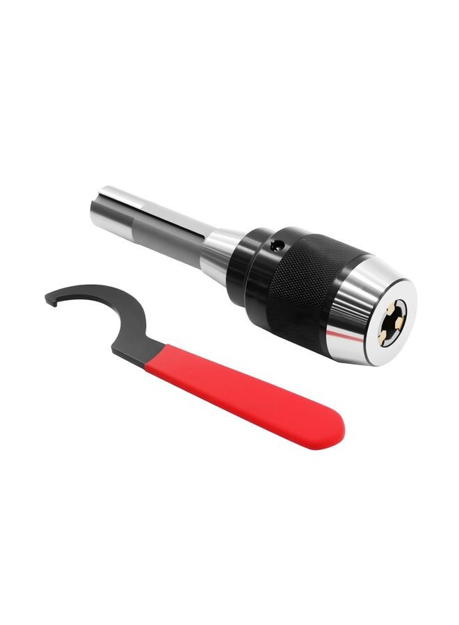 Yunnergo 1/8"-5/8" Keyless Heavy Duty Drill Chuck 1/64"-1/2", Special Titanium Jaws, with Integrated Shank, R8 Shank, MT3 Shank, MT2 Shank (1/8"-5/8",R8 shank) - Image 1