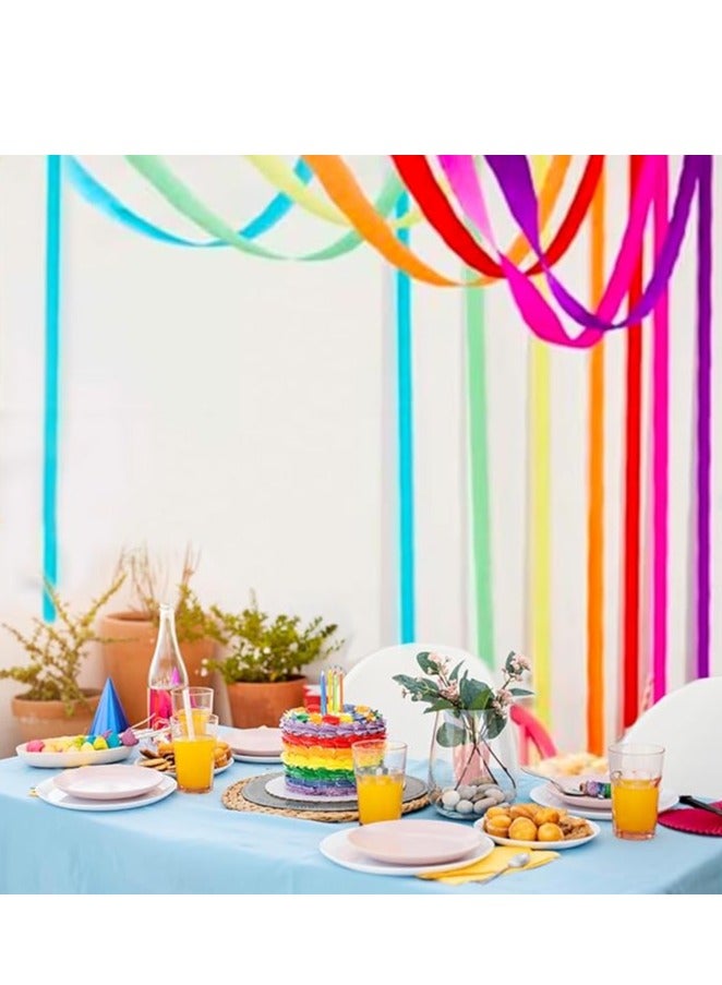 Flamingo 3-Piece Crepe Paper Streamer Hanging Roll Decoration 2 Inch×60 Feet Assorted Colour - Image 2