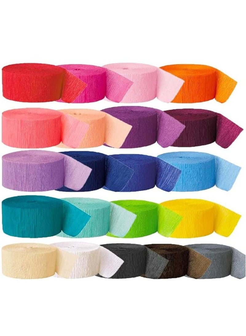 Flamingo 3-Piece Crepe Paper Streamer Hanging Roll Decoration 2 Inch×60 Feet Assorted Colour - Image 3