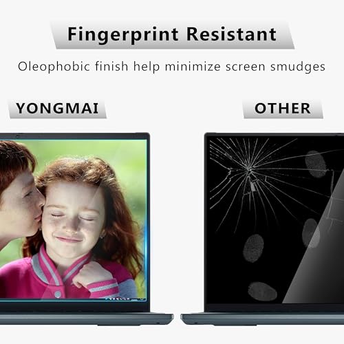 YongMai 14 inch Laptop Screen Protector Tempered Glass Compatible with HP/Dell/Acer/ASUS/Samsung/Lenovo/Toshiba Laptops, 14" 16:9 Aspect Ratio Screen Bubble Free Anti Scratch Ultra Clear Anti Fingerprint - Image 5