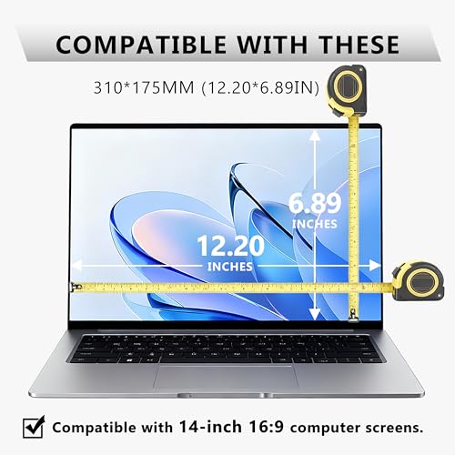 YongMai 14 inch Laptop Screen Protector Tempered Glass Compatible with HP/Dell/Acer/ASUS/Samsung/Lenovo/Toshiba Laptops, 14" 16:9 Aspect Ratio Screen Bubble Free Anti Scratch Ultra Clear Anti Fingerprint - Image 2