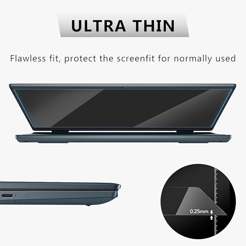 YongMai 14 inch Laptop Screen Protector Tempered Glass Compatible with HP/Dell/Acer/ASUS/Samsung/Lenovo/Toshiba Laptops, 14" 16:9 Aspect Ratio Screen Bubble Free Anti Scratch Ultra Clear Anti Fingerprint - Image 3