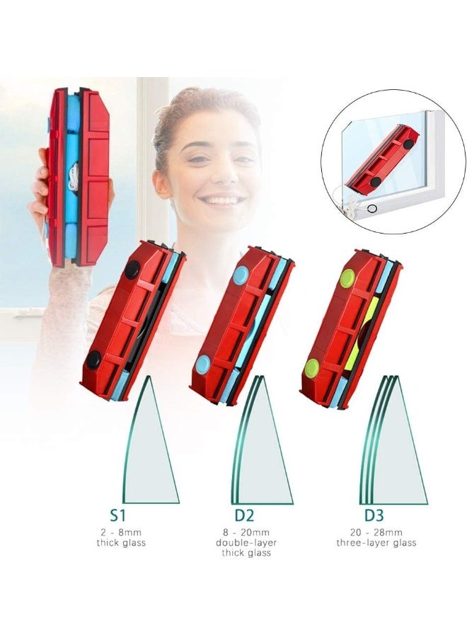 LOVEQIZI Cleaning Brush, Double-Sided Magnetic Window Cleaner, High-Rise Glass Cleaner Wiper for Magnetic Window Cleaner for Double Glazed Windows, S1 - Image 4