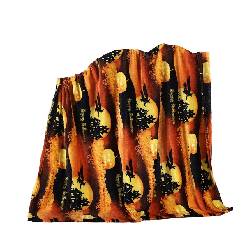 GoodGram Ultra Plush Christmas  Halloween Themed Fleece Throw Blankets  Assorted Styles Halloween
