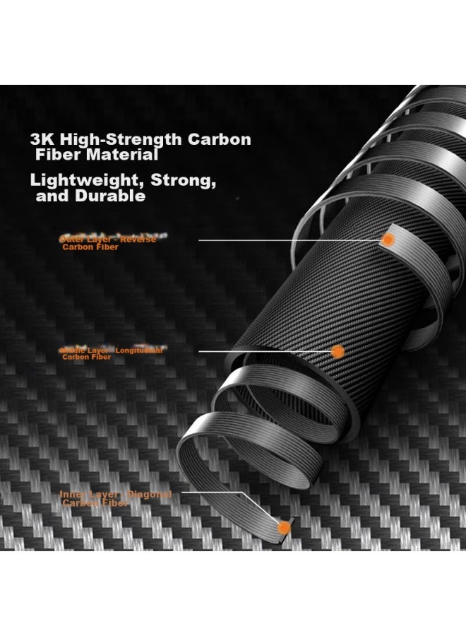 Pelliot Outdoor 3k Carbon Fiber Trekking Pole, Carbon Folding Ultra-light Hiking Mountain Climbing Cane, 16403644 Black - Image 1
