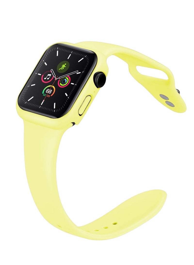 GULFLINK Silicone Watchbands 220mm Length with Protective Case Cover for Apple iWatch 7 45mm - Image 3