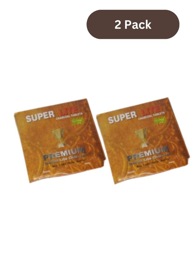 Plynox Pack Of 2 Super Premium instant lite Charcoal Smart Tablets 80 pcs Bakhoor 35 MM With New Look And Better Quality - Image 1