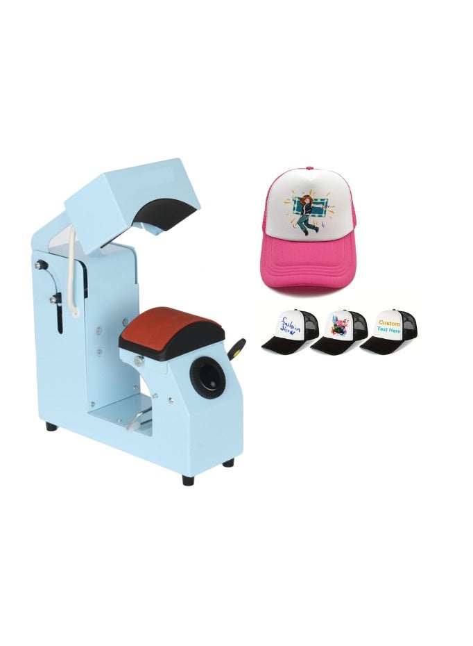 Kalon Professional Cap Heat Press Machine Sublimation Hat Printing Machine for  Caps, Baseball Hats & Logo Transfers  Cap Printing Machine  Light Blue - Image 1