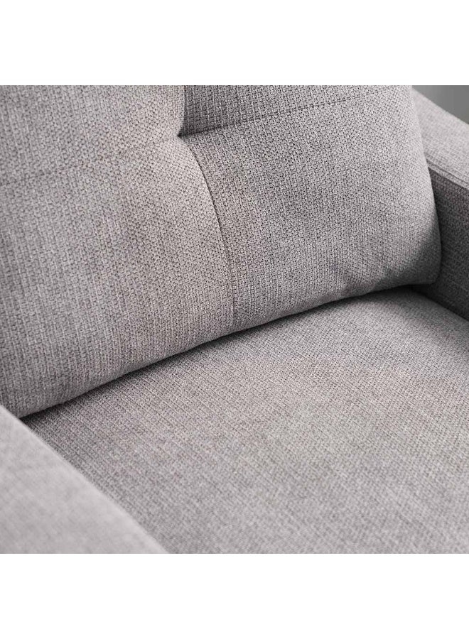 DANUBE HOME Supreme 1 Seater Fabric Sofa Armchair Modern Design Single Seater Accent Chair Comfortable Living Room Furniture L91Xw80Xh88Cm - Grey - Image 3