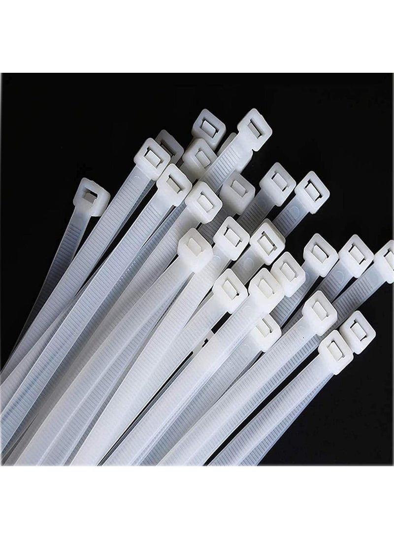 SHIVROH STAR Shivroh Star Nylon Cable Ties Self Locking Cable Ties White 300 mm 12 Inch Pack of 100 Pcs Heavy Duty Strong Zip Ties Teeth Grip Fastener Organizer Tie 100pc 12 inch 300mm  - Image 2