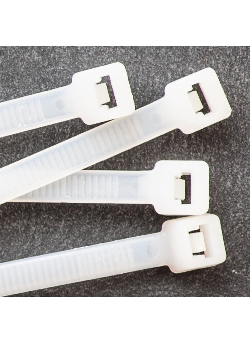 SHIVROH STAR Shivroh Star Nylon Cable Ties Self Locking Cable Ties White 300 mm 12 Inch Pack of 100 Pcs Heavy Duty Strong Zip Ties Teeth Grip Fastener Organizer Tie 100pc 12 inch 300mm  - Image 4