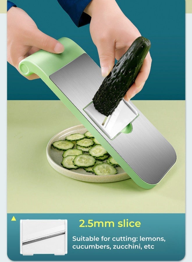 HOMESTAR 7-Piece Multifunctional Manual Vegetable Cutter slicer Multicolour - Image 4