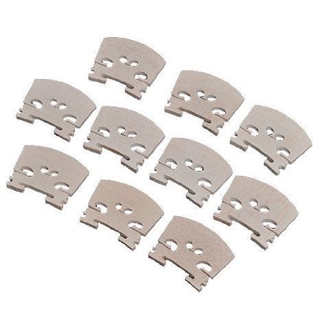 Lsgoodcare 10pcs Full Size 4/4 Violin Maple Bridge Violin Parts - Image 1