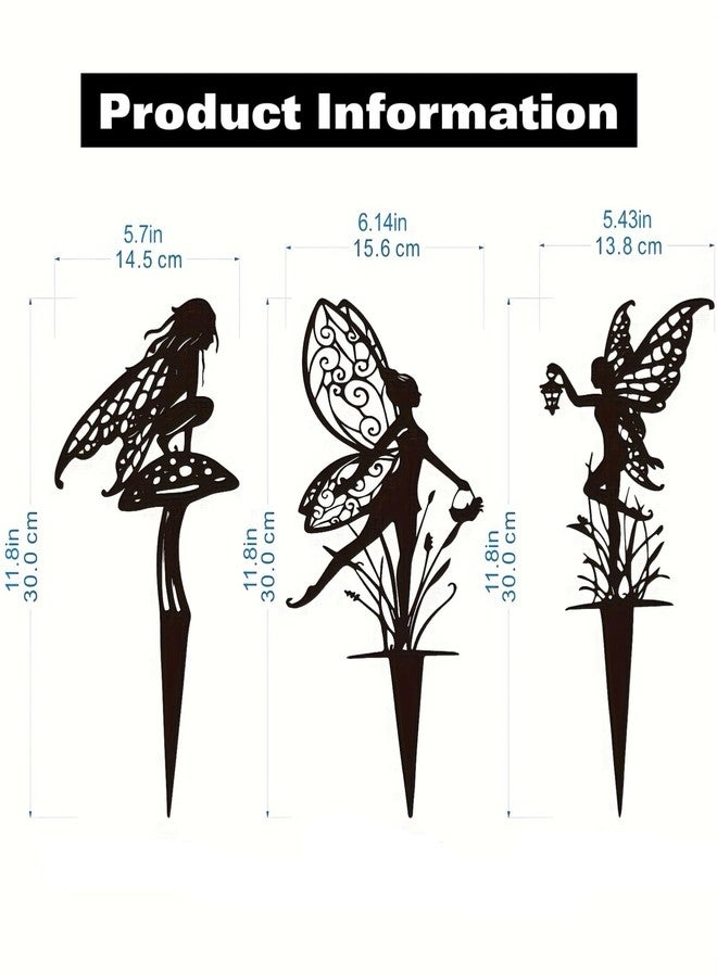 Garkup Decorative Garden Stakes, Fairy Garden Statues for Home and Garden (Fairy Butterfly) - Image 3