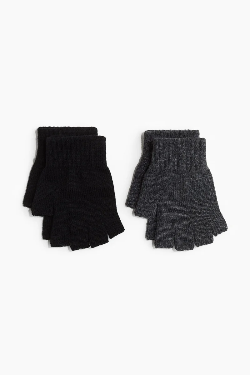 H&M 2-Pack Fingerless Gloves