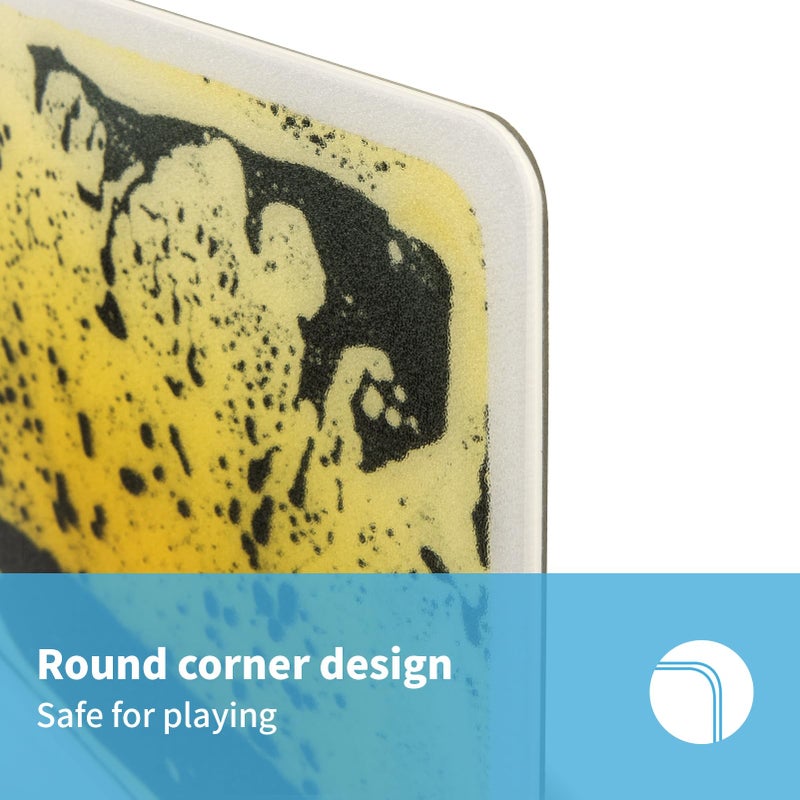 Art3d Liquid Fusion Activity Play Mat for Kids, Pack of 9 Tiles 12" X 12", Multi-Color, Round Corner - Image 2