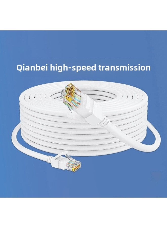 Network Cable Household Super 6 6 Class 5 Router Computer Broadband Connection Network Cable Outdoor High Speed 10m20 M Gigabit-Color:Six Types Of Black Round Wire  High Speed Without Freezing-Line - Image 2