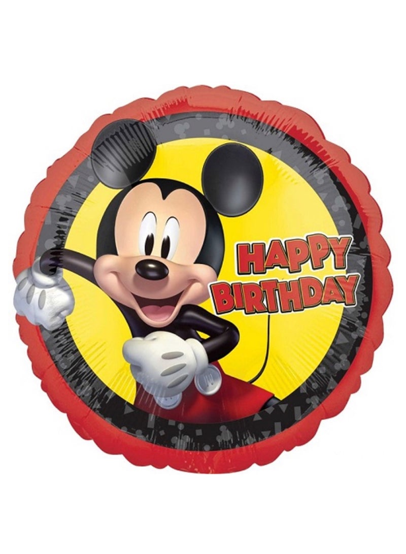 1 pc Happy Birthday Party Balloon Mickey Character Theme Decorations Round 18 Inches Size for Boys Girls Celebration Surprise Gift Idea Baby Newborn - Image 2