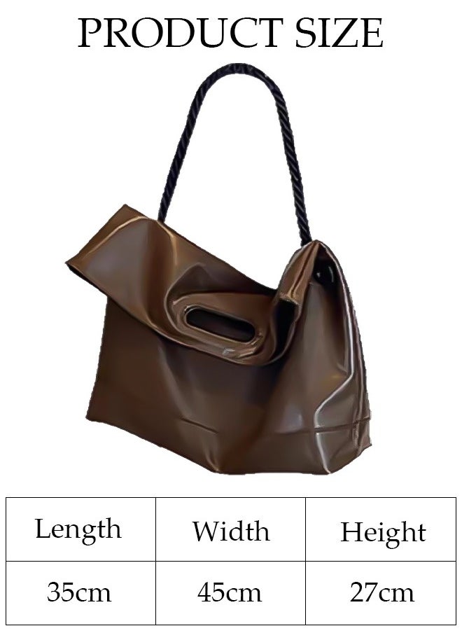 DUNISO - Women's Shoulder Tote Bag Faux Leather Handbag for Women Large Capacity Messenger Fashionable Travel Shoulder Bag for Ladies Girls College Students - Image 1