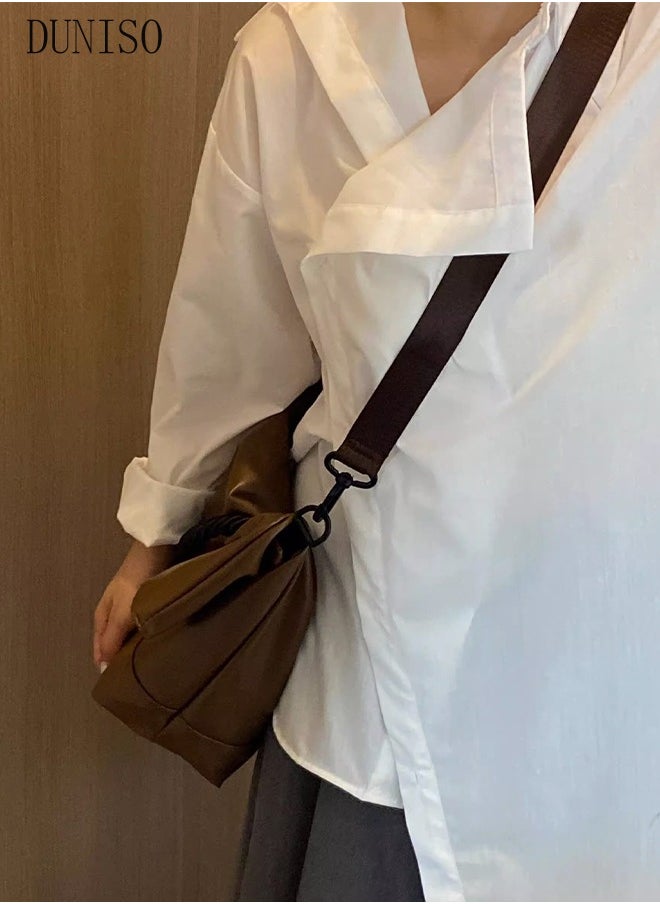 DUNISO - Women's Shoulder Tote Bag Faux Leather Handbag for Women Large Capacity Messenger Fashionable Travel Shoulder Bag for Ladies Girls College Students - Image 1