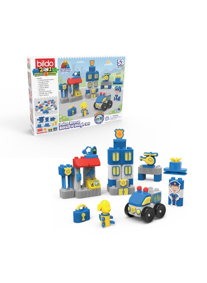 bildo Police Rescue  Blocks & Dough Set - Image 1