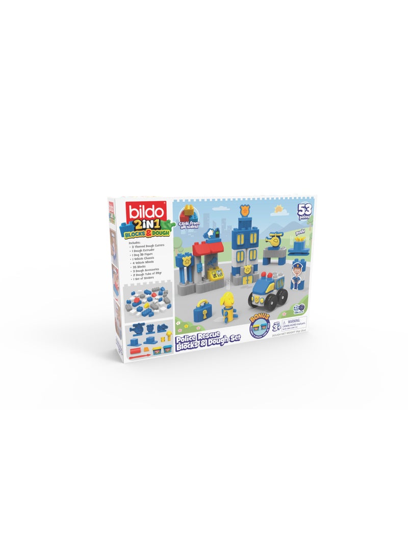 bildo Police Rescue  Blocks & Dough Set - Image 2