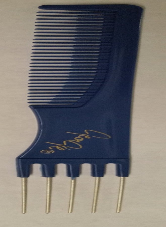 Blue Styling Comb with Metal Picks (12 pack)