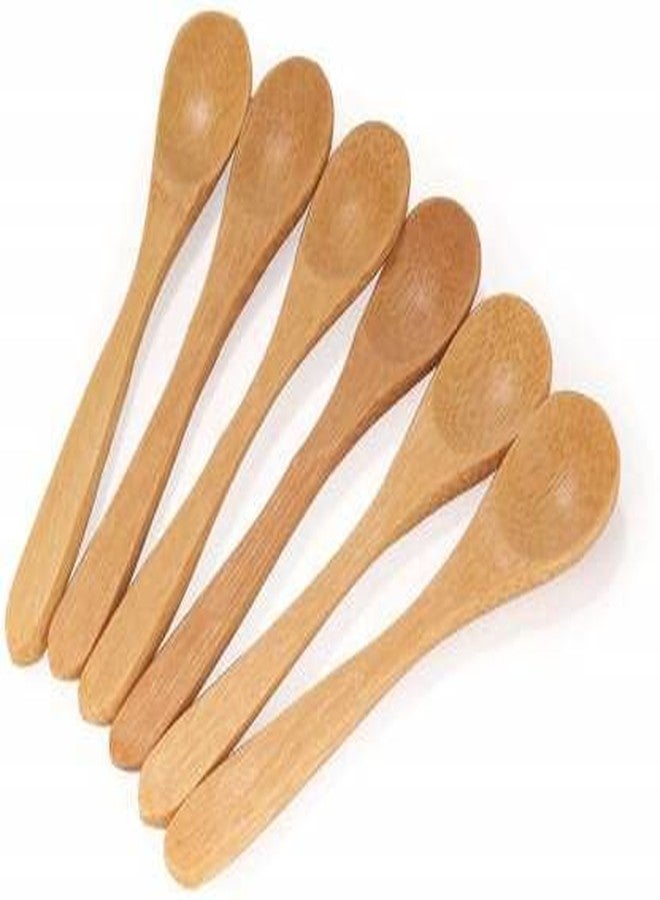 Bekner Disposable Bamboo Dessert Spoon Set (Pack of 6) - Image 1