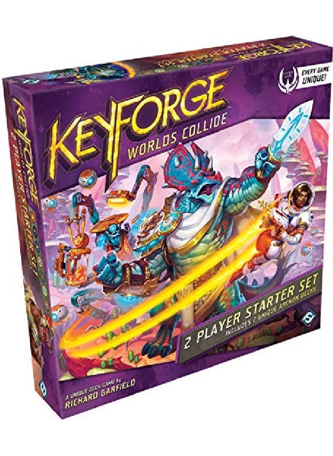 Fantasy Flight Games - Keyforge Worlds Collide Two Player Starter Set ; Fastpaced Card Game ; Strategy Game For Adults And Teens ; Ages 14+ ; 2 Players ; Average Playtime 45 Minutes ; Made By - Image 1
