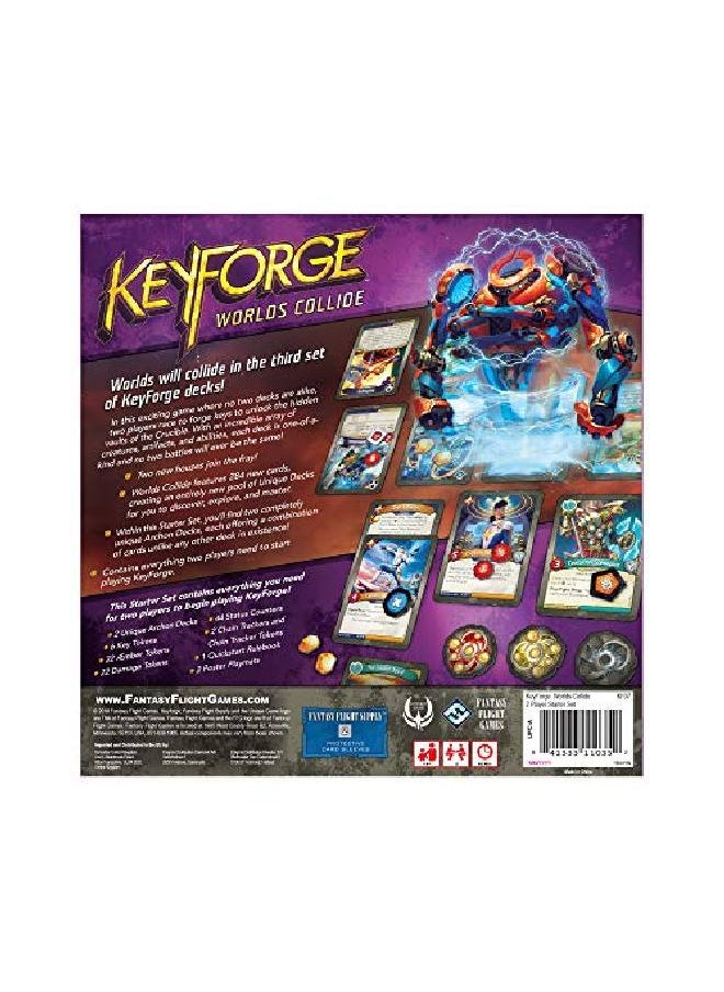 Fantasy Flight Games - Keyforge Worlds Collide Two Player Starter Set ; Fastpaced Card Game ; Strategy Game For Adults And Teens ; Ages 14+ ; 2 Players ; Average Playtime 45 Minutes ; Made By - Image 1