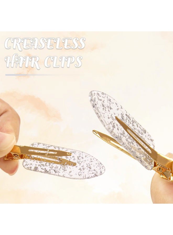 FEINIGESI No Bend Hair Clips 12PCS/6Cards Sliver Bridesmaid Creaseless Hair Clips Glitter Hair Clips Hair Setting Clips for Bridesmaid Gift Proposal Box Makeup Styling Sectioning - Image 4