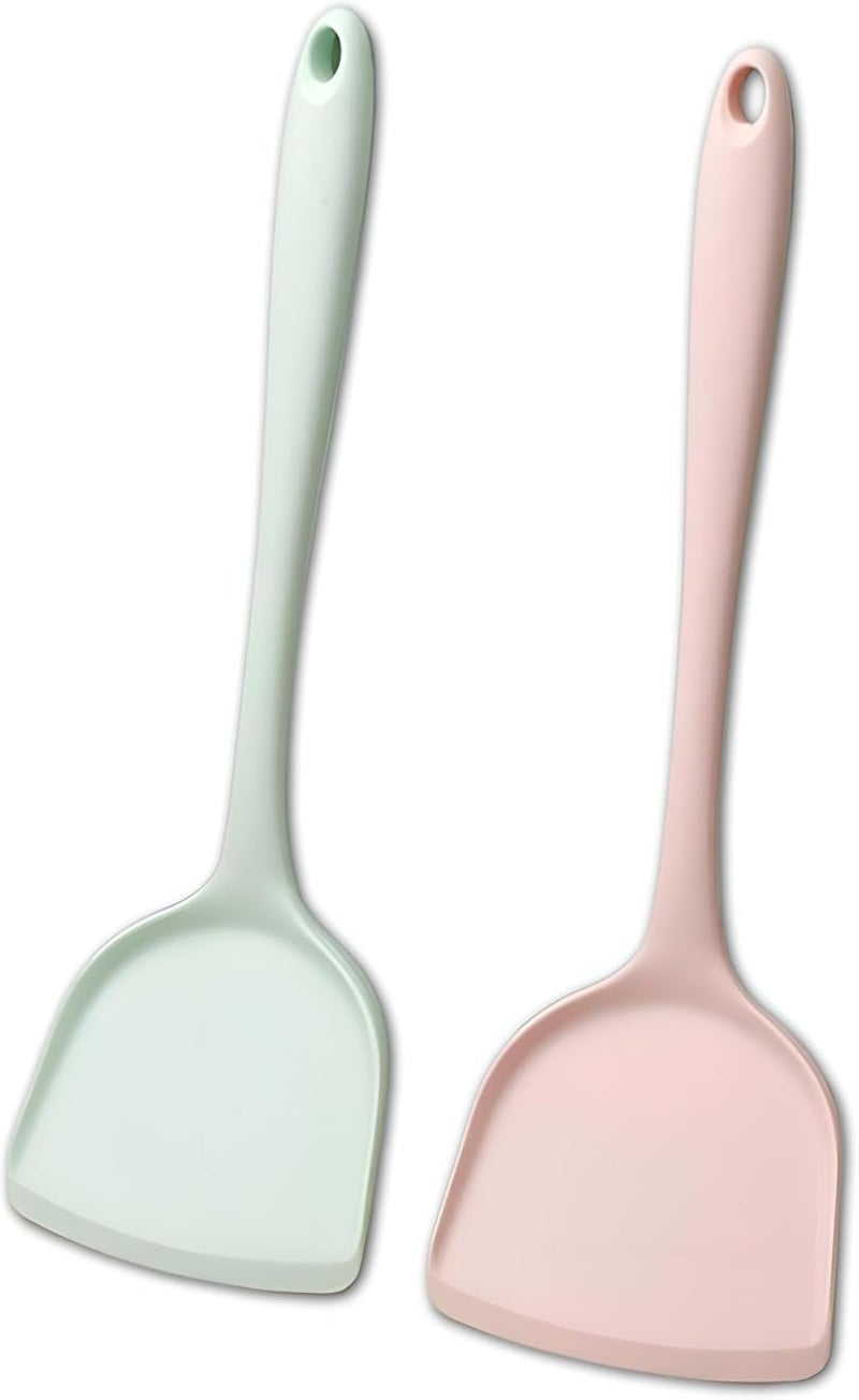 Cooking Utensils - Multi-Color Heat Resistant Silicone Spatula for Non-Stick Cooking, Ideal for Household Kitchens and Restaurants, Featuring Scratch-Resistant Design. (2 piece of the color shown)