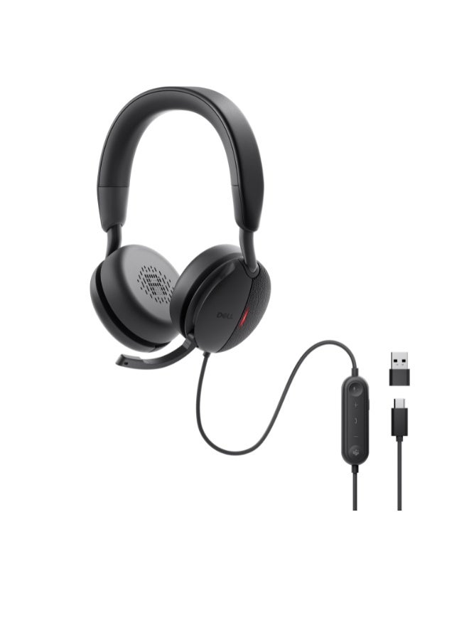ديل سماعة رأس سلكية مع خاصية إلغاء الضوضاء WH5024 - سماعة أذن بتقنية USB-C مع ميكروفون لإلغاء الضوضاء وإلغاء الضوضاء النشط - Image 4