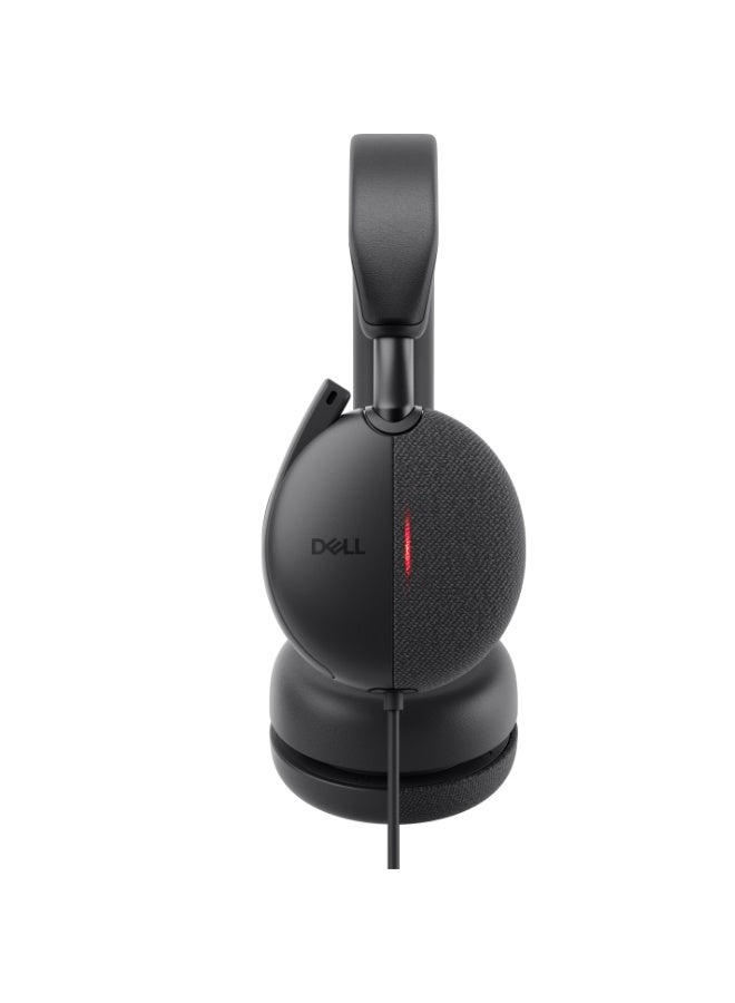 ديل سماعة رأس سلكية مع خاصية إلغاء الضوضاء WH5024 - سماعة أذن بتقنية USB-C مع ميكروفون لإلغاء الضوضاء وإلغاء الضوضاء النشط - Image 2