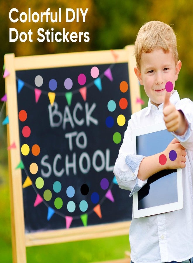 labelon 12,000 pieces round multi-coloured self-adhesive stickers in 20 colours, suitable for classrooms, offices, inventory organization and filing of documents (6 mm). - Image 5