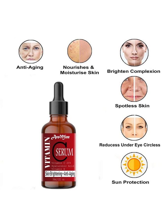 Aromine Natural & Organic Vitamin C Facial Serum 30Ml - Image 4