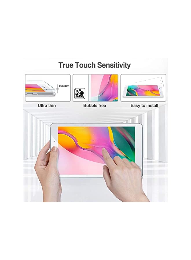 Procases [2 Pack] Galaxy Tab A 8.0 2019 Screen Protector T290 T295, Tempered Glass Screen Film Guard for 8.0 inch Galaxy Tab A 2019 Without S Pen Model SM-T290 (Wi-Fi) SM-T295 (LTE) - Image 4
