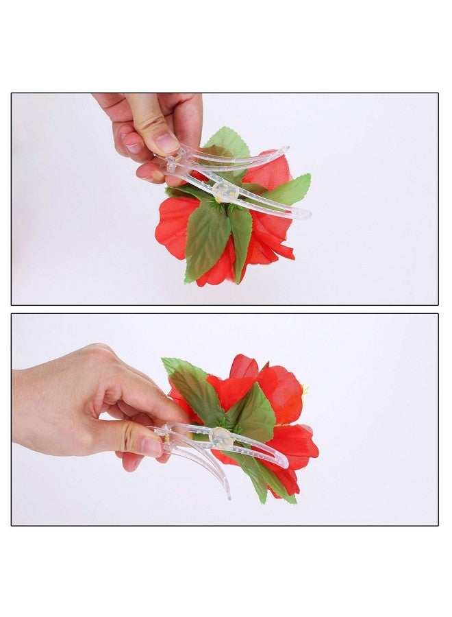 FRECI 8Pcs Hawaiian Hibiscus Flower Hair Clips Hairclips For Hawaiian Tropical Beach Costume Party Decoration Supplies Colorful - Image 3