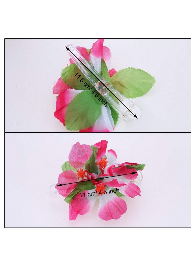 FRECI 8Pcs Hawaiian Hibiscus Flower Hair Clips Hairclips For Hawaiian Tropical Beach Costume Party Decoration Supplies Colorful - Image 4